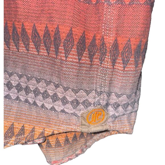 J L Powell Aztec Button Up Flannel Shirt Men's Size XXL Western Geometric Fall - Picture 5 of 11